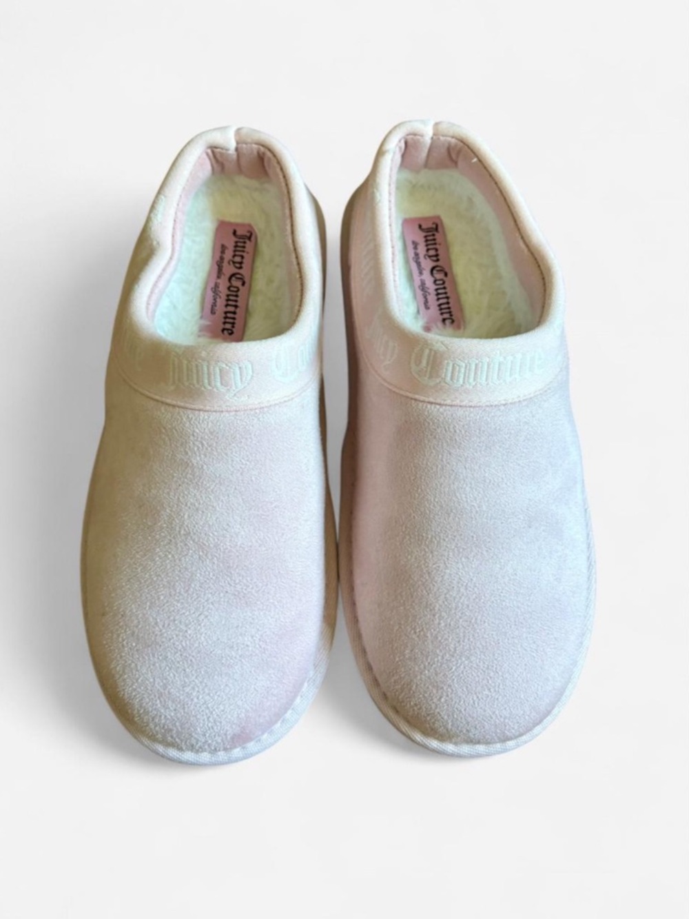 Juicy Couture Girls' Light Pink Slip-On Cozy Slippers
